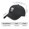 Skeleton Kitty Hellokitty Kawaii Cat Japanese Cartoon Baseball Caps Denim Washed Caps Hat Retro Outdoor Travel Gift Cap