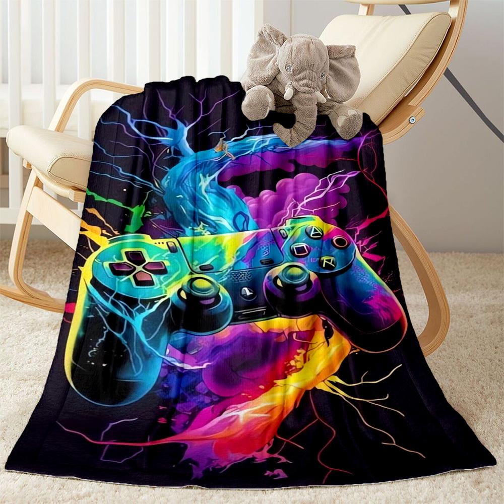 1pc Game Controller Blanket Comfortable Soft Lightweight Multi Seasonal Use for Travel Camping Picnics Sofa Office Bed Living Room Gift for Friends