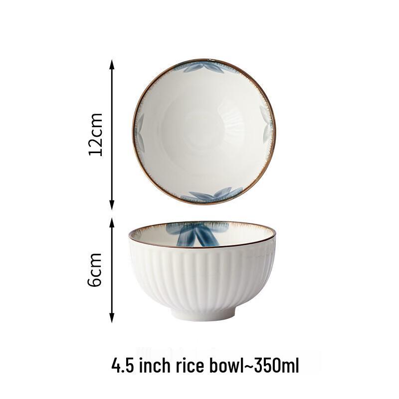 Japanese Style Ink Blue Ceramic Dinnerware