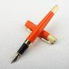 Business 5115 Metal Orange Gold Clip Fountain Pen Cute for Students Calligraphy F Nibs Writing Ink Pens Office School Supplies