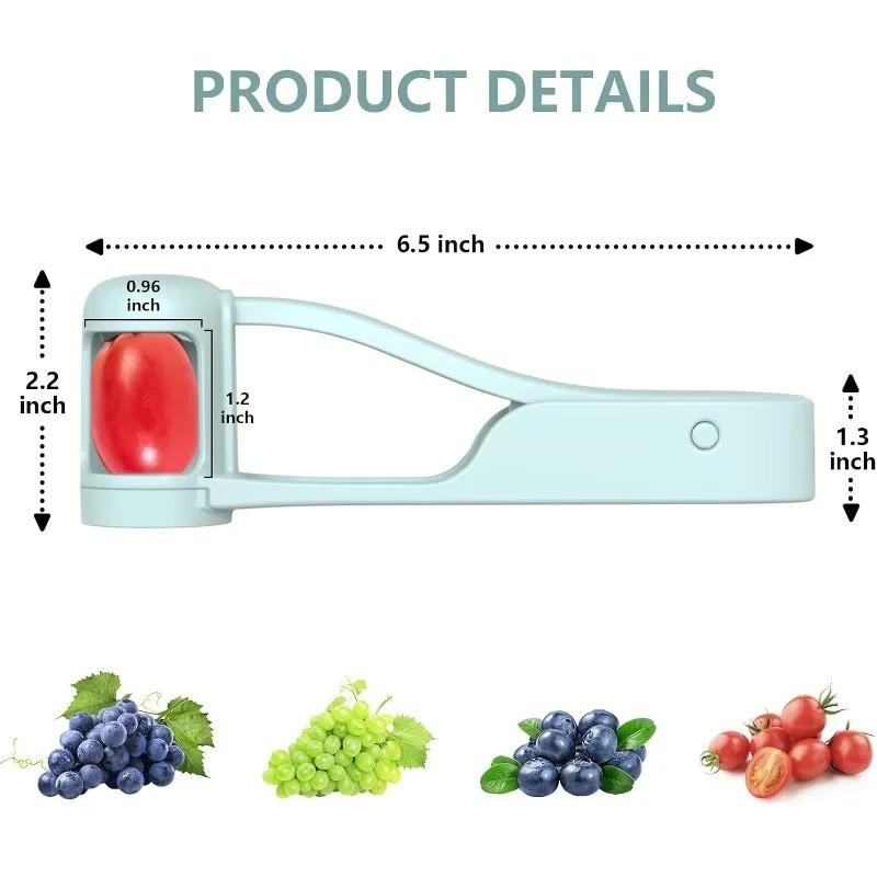 Kids Kitchen Set Tomato Fruit Slicer Cutter Tool With Grape Splitter For Toddlers Cooking Class Safe Gadget Montessori Gift