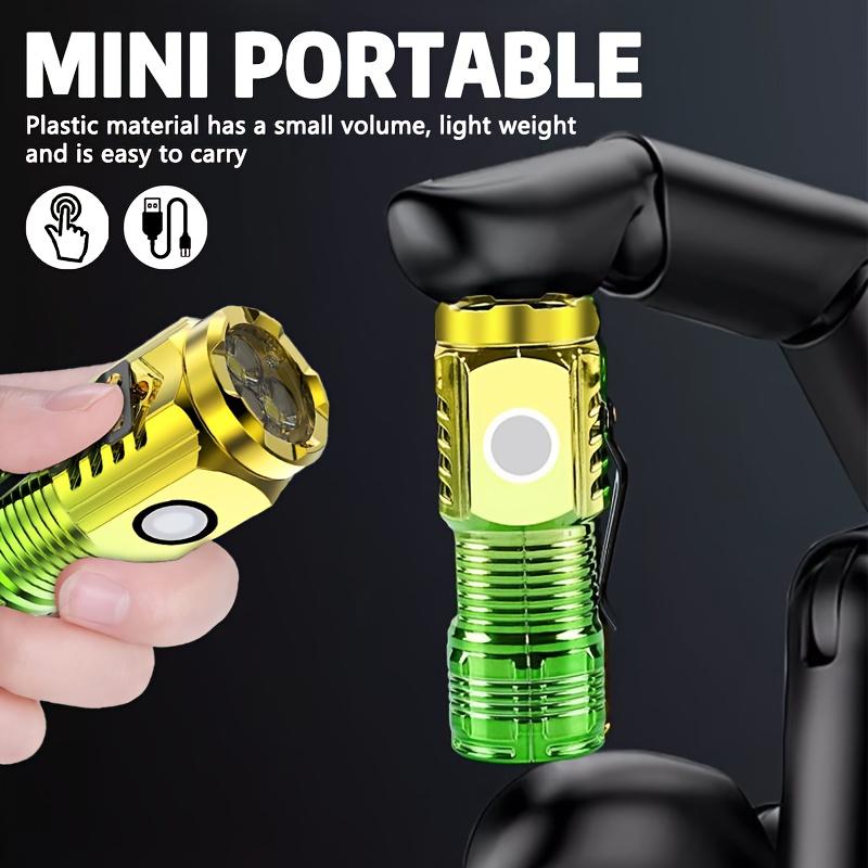 Mini Linterna Portátil de 3 LED con Clip para Bolígrafo, Luz Nocturna Linterna Magnética Multifuncional, Adecuada para Caminar, Leer, Emergencia, Iluminación de Trabajo