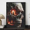 Halloween 5D Abstract Flame Skull Diamond Art Painting Kit Diamond Painting Home Decor DIY Crafts Wall Art For Living Room Decor Set