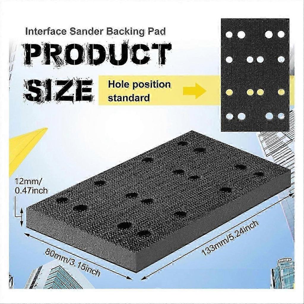 4 Pcs Soft Black Foam Sanding Pads Interface Sander Backing Pad for Festool RS400 LS130 Sander