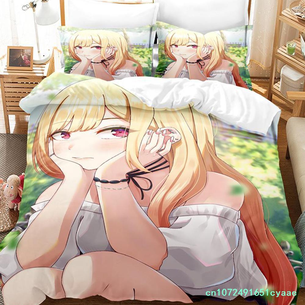 Marin Kitagawa Bedding Set Single Twin Full Queen King Size Bed Set Adult Kid Bedroom Duvetcover Sets Anime Parure De Lit Bed