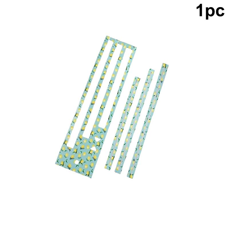 

Инструмент-шаблон для кармана на молнии, 7/8/9 дюймов, шаблоны для изготовления молний с отверстием для подвешивания, акриловый с лимонным принтом, инструменты для шитья для рукоделия 1PC