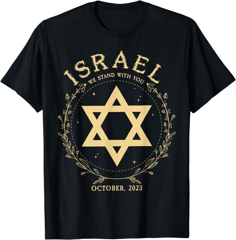 

Support for Israel I Stand With Israel Jewish Non-Distressed Unisex T-Shirt XL