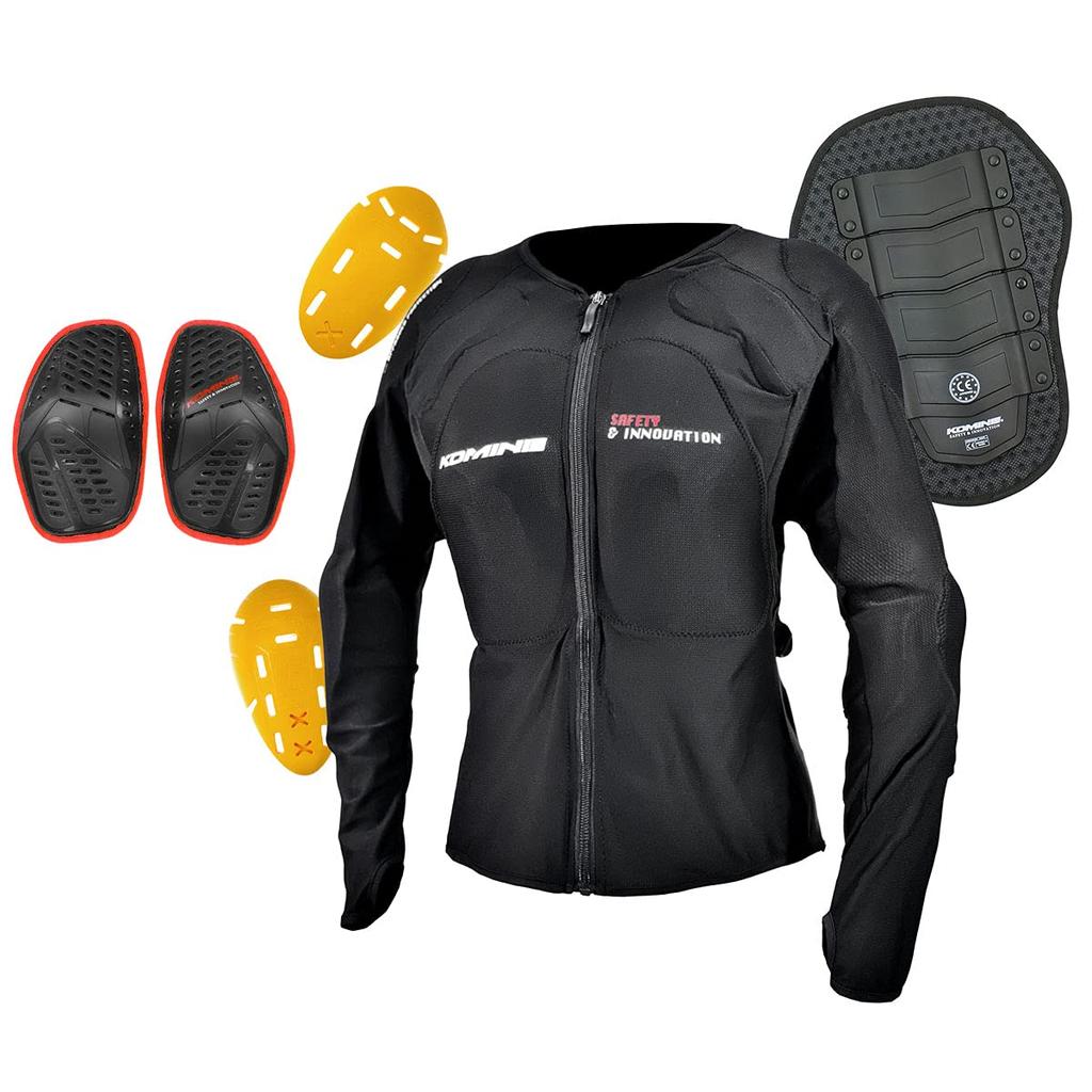 Komine CE Armored Top Innerwear for Size 4XL SK-693 Motorcycles, Black,