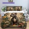 Vintage Pitbull Pattern Bedding Home Decoration Birthday Gift (1 * duvet cover + 2 * pillowcase, without core)