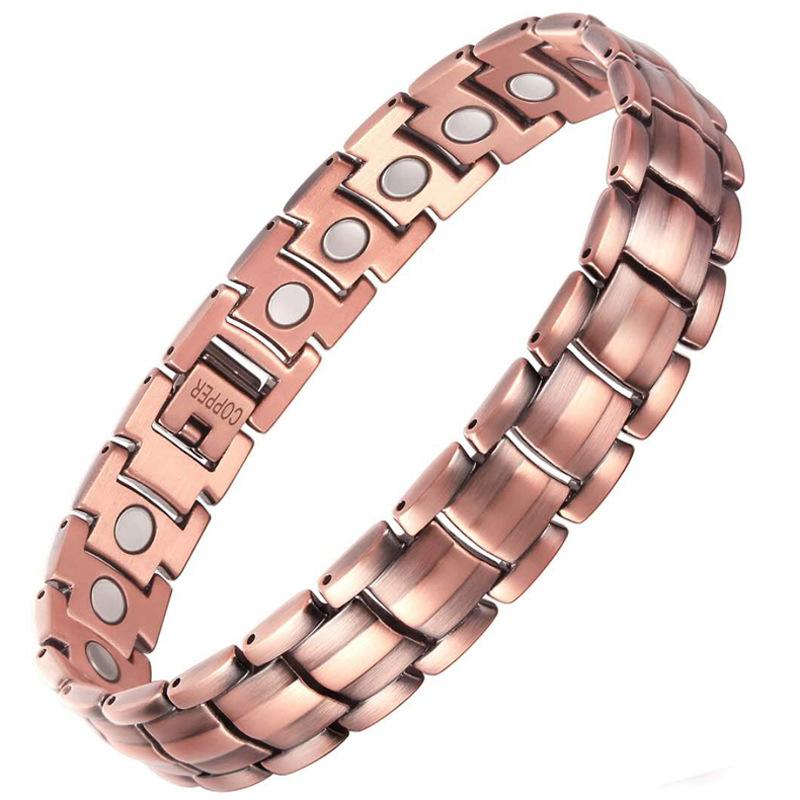 Bronze Black Double Row Magnet Red Copper Full Magnetic Bracelet Magnetic Therapy Women's Bracelet
