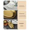 Elegant Gold Tone 304 Nonrust Steel Appetizer Dish Large Capacity Rusts Resistant For Gatherings And Restaurants
