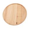 Round Wood Tray 30cm Simple Style Stable Serving Tray for Breakfast Pizza Fruit Snacks