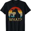 Retro Vintage Katze Was_ Lustiges Schwarzes Katzenhemd, Mörderisches Katzen-T-Shirt