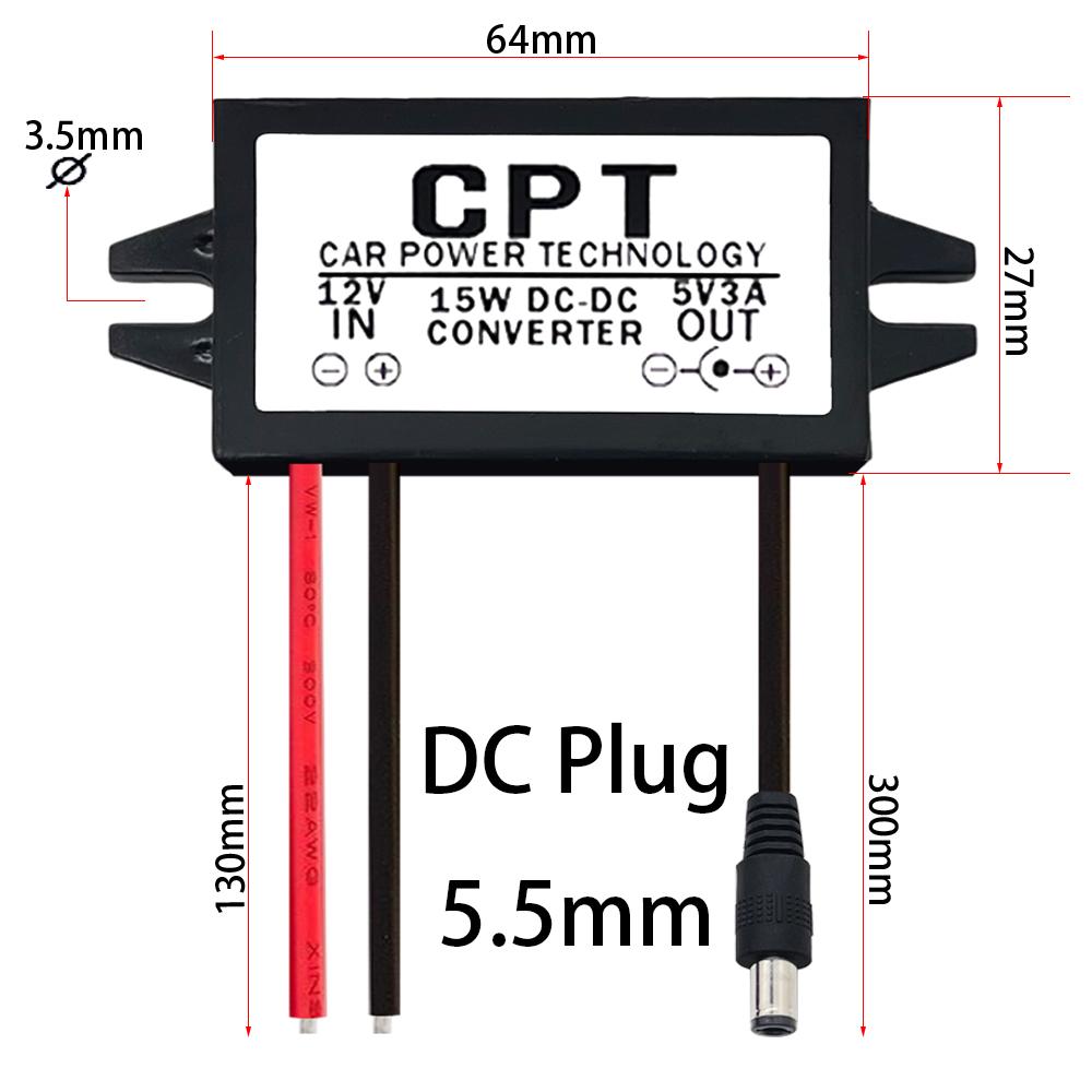 12V to 5V 3A 15W DC-DC Step Down Buck Converter Power Supply Module for Car Male Female USB Adapter Mini USB Micro USB Adapter