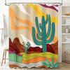 Bohemian Desert Cactus Shower Curtain Modern Bathroom Decor for Home Decoration in Various Sizes