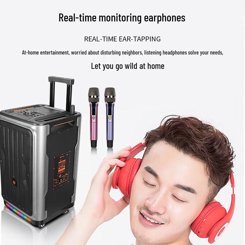 Bede BD-H1288 Portable Karaoke Trolley Speaker CN plug (adapter included)