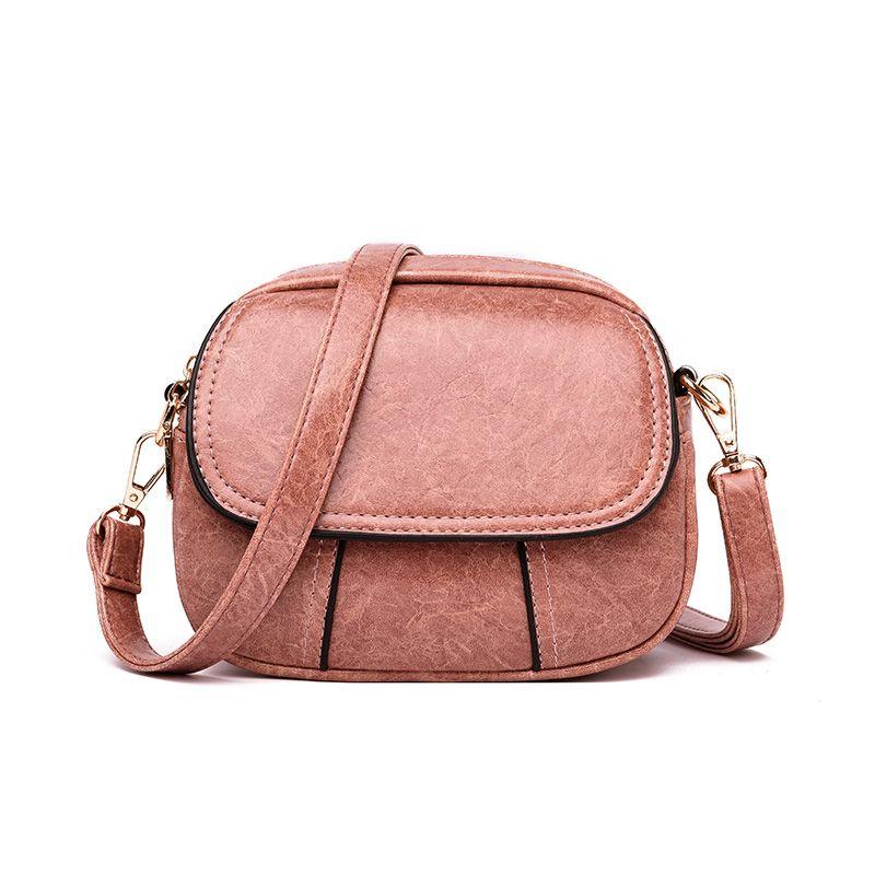 Mini Women's Bag 2025 New Fashion Retro Leather Texture Small Round Bag Shoulder Messenger Bag