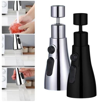 In1 3 Flexible Faucet Extender Kitchen Sink Mixer Tap Electroplate Sprayer Head Filtered Water Tap Black Replaceable Water Tap