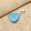 AAA+ Aqua Chalcedony Gemstone 925 Sterling Silver Handmade Jewelry Unique Pendant