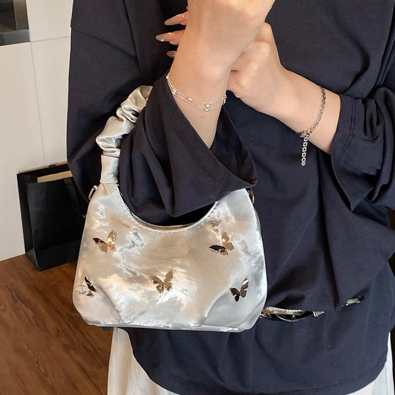 Summer Trend Small Bag Women's 2025 New Fashion Versatile Crossbody Bag One Shoulder Underarm Folds Portable Dumpling Bag