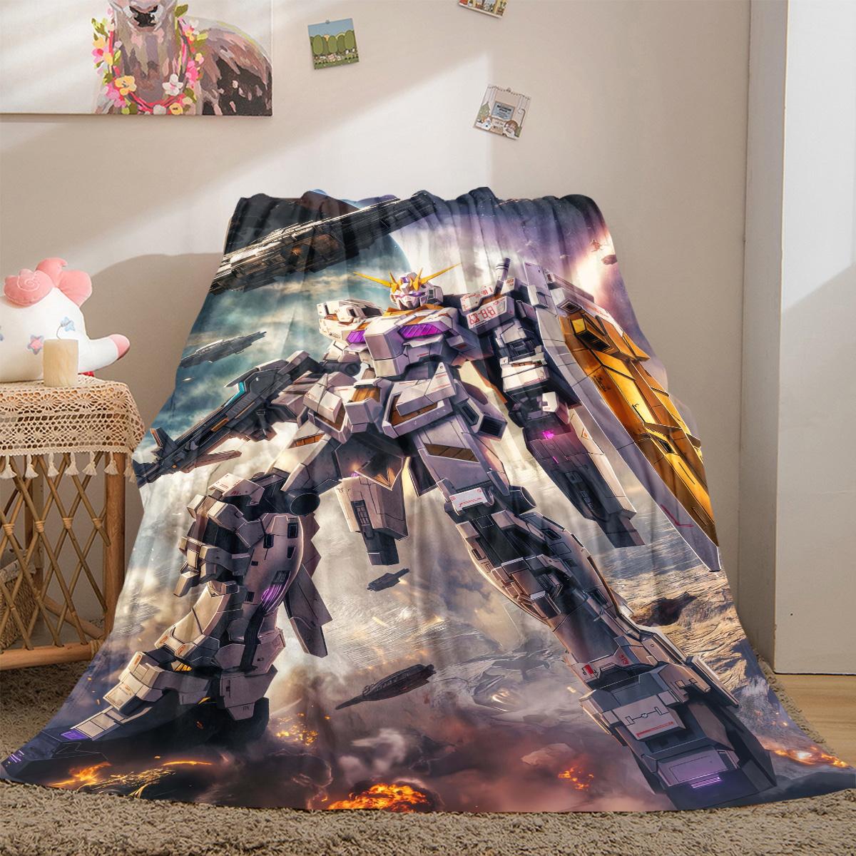 

Gundam Robot All-Season Versatile Travel Blanket Compact Suitable for Office Nap & Camping LXR105 75x90cm