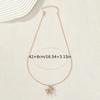 A Metal Rose Gold Rhinestone Unicorn Pendant Necklace Niche Temperament Diamond-set Design Light Luxury Style