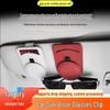 Multifunctional Leather Car Visor Clip: Sunglasses Holder & Card Storage