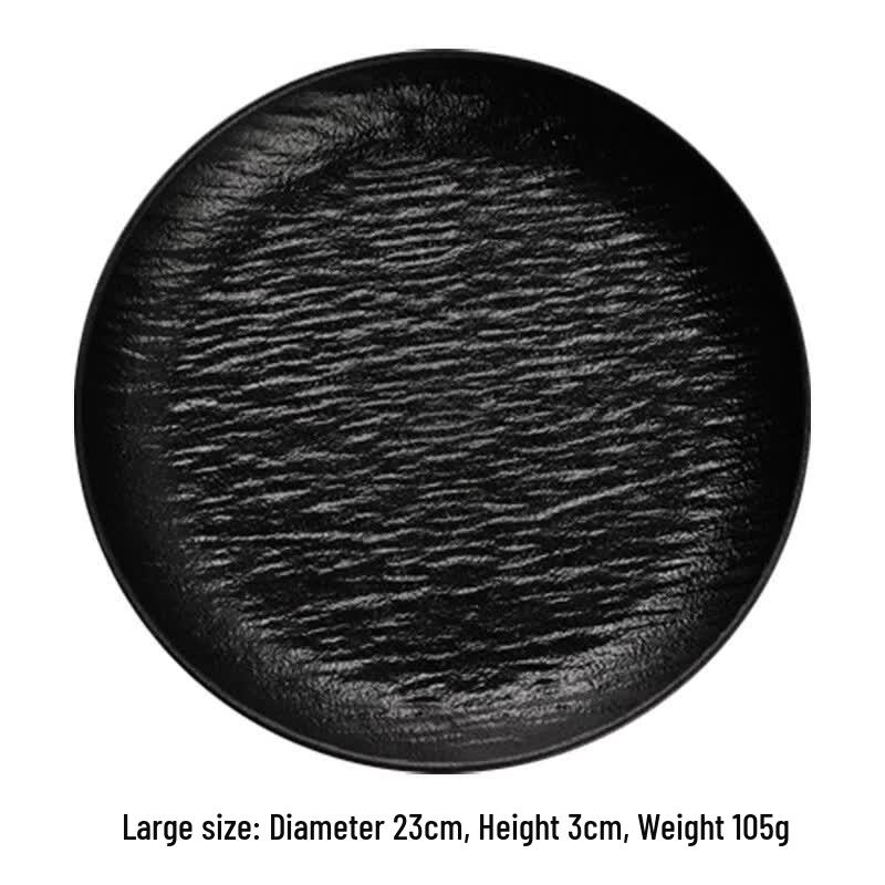 ZISIZ Light Luxury Rock Pattern Stainless Steel Bone Plate Set
