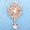 DIEZI Luxury Fashion Gold Color Bridal Crystal Brooch For Women Girls Gift Flower Rhinestone Scarf Bouquet Brooch Pins Wedding