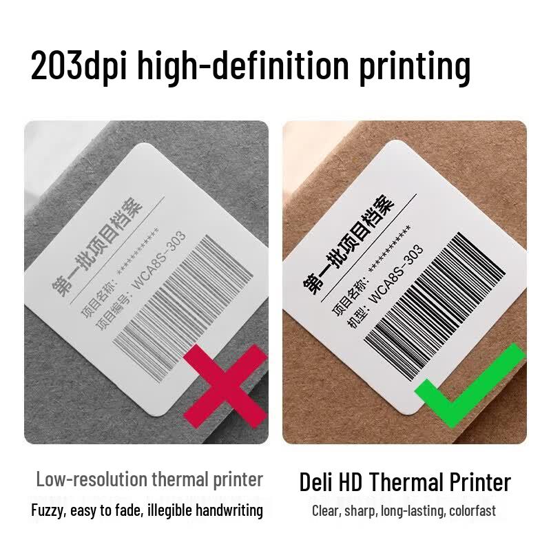 Deli DL-320 USB Thermal Label Printer CN plug (adapter included)