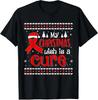 Men's and Women's T-shirts NEW LIMITED Wish for Cure On Xmas Cancer Awareness Ugly Christmas T-Shirt S-3XL