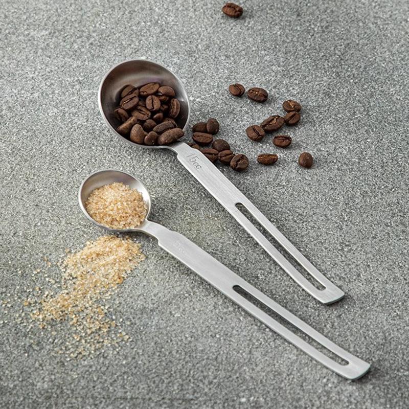 Heavy-duty 304 Stainless Steel Coffee Scoops, Multi-function 5/15ML Measuring Spoons - Kitchen Tools