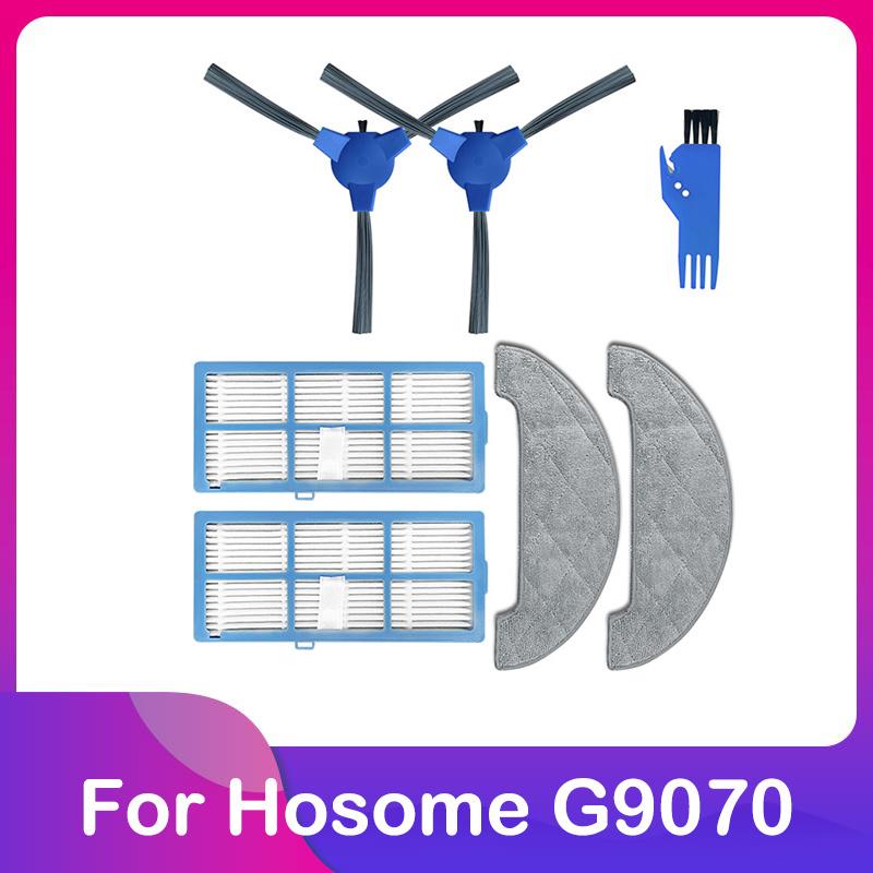 Compatible For Hosome G9070 Robot Vacuum Cleaner Replacement Spare Parts Main Side Brush Hepa Filter Mop Rag Wipe Accessories