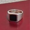[Limited Price Reduction] Seal Stand Onyx Ring Silver 925 JP15