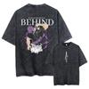 Gojo Satoru Jujutsu Kaisen Women Tshirt Washed Cotton T-shirt T Shirt Men Clothing Summer Short Sleeve Tees Streetwear
