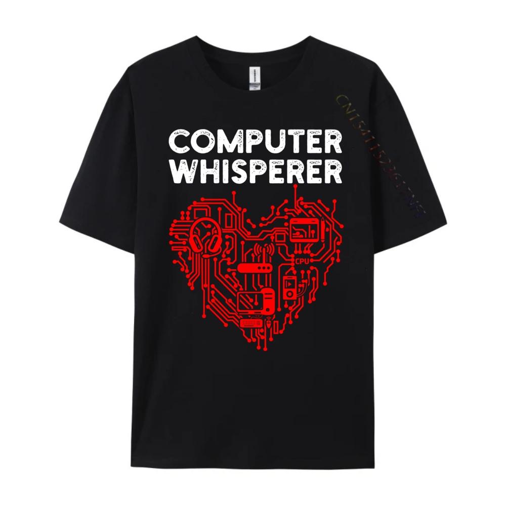 Funny It Heart Computer Whisperer Brand Clothing Mens Clothing Outdoor Oversized T Shirt Graphic T Shirt Comfortable