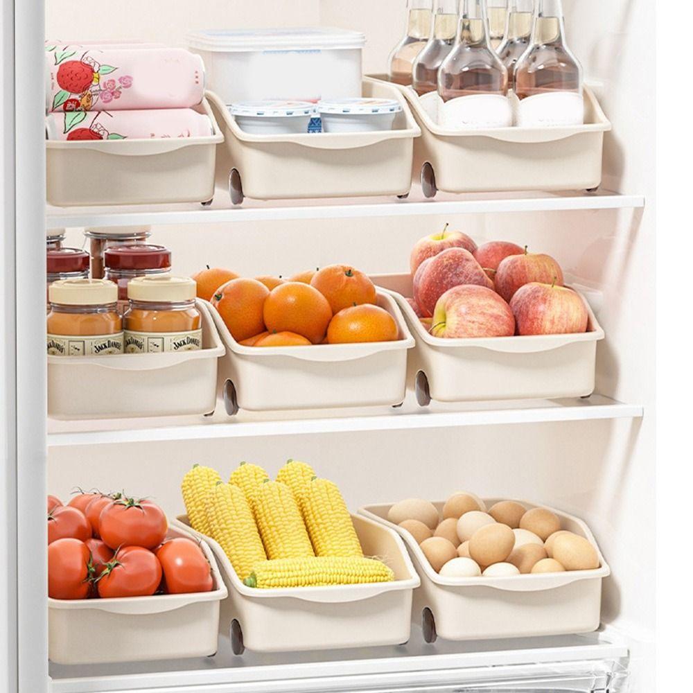 Large Capacity Sundries Storage Case Plastic Cabinet Storage Box Seasoning Container  Kitchen
