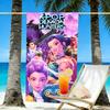 KPop Demon Hunters Print Beach Towel Design, Soft, Lightweight. for Home Bathroom, Spa, Pool, Yoga, Surfing, Camping, Gift for Family, Friend