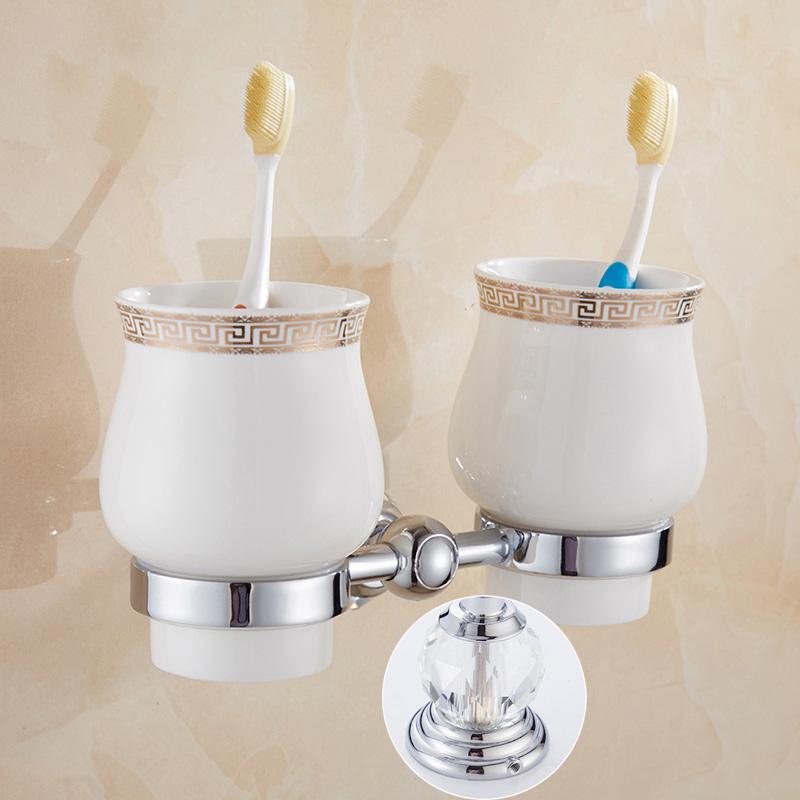 Badkamer Hardware Set Kristal Badhanddoekrek Toiletpapierhouder Zilver Chroom Handdoekrek Toiletborstelhouder Badjashaak EL8130