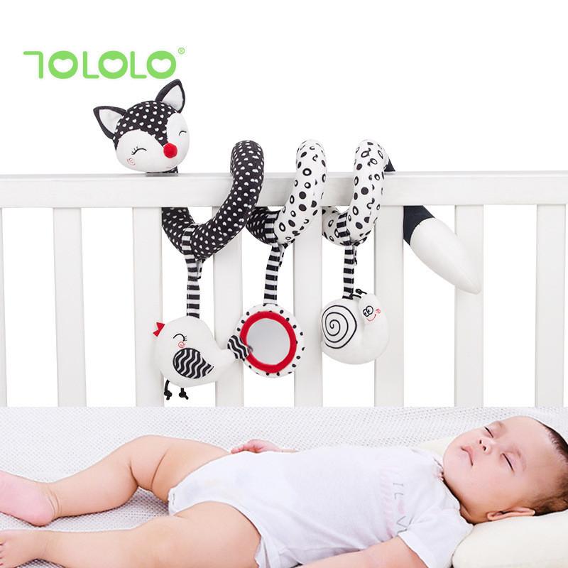 Plush Fox Baby Mirror Toy With Sensory Visual Stimulation For Newborns And Toddlers