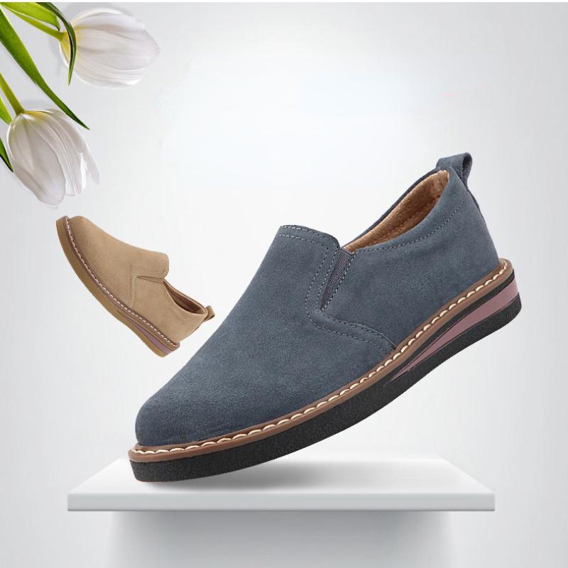 Freizeitschuhe Loafer für Damen, Schlupfschuhe, flache Schuhe, Schnürschuhe, Wildleder-Sneakers, Damen-Wanderschuhe, modisch, Freizeit, atmungsaktiv