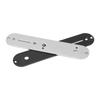 2Pcs Electric Guitar Control Plate Metal Instrument Accessory Silver Black for TL