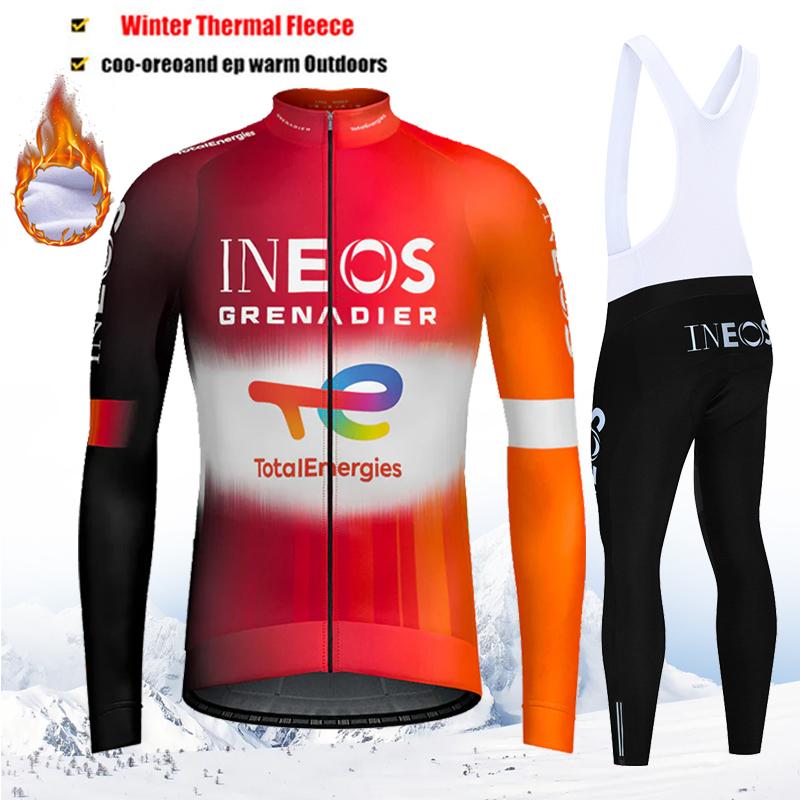 2027 Winter Cycling Jersey Set Men Thermal Fleece Bicycle Clothing MTB Bike Bib Pants Ropa Triathlon Maillot Ciclismo