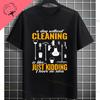 Funny Astronaut  Vacuum Cleaner Space Graphic Tshirt Short Sleeve 100 Cotton Round Neck Humor Style Casual Fashion Tshirt
