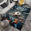 Soccer Ball Carpet with Stadium Scene Design for Bedroom Decor Suitable for Use As an Anti-slip for Living Room Bedroom Sofas