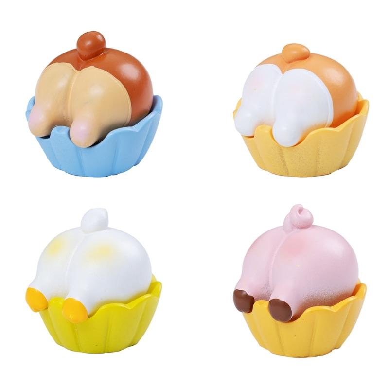 Cake Cup Figurines Mini Cake Cup Decors Waterproof Toy Playsets Miniature Doll Garden Figurines Cake Toppers Party Favor