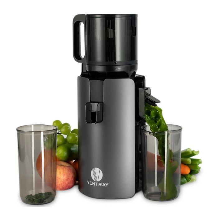 Cold Press Juicer - VENTRAY - Wide Chute 120mm - Easy Cleaning - 250W 1.2L - Black