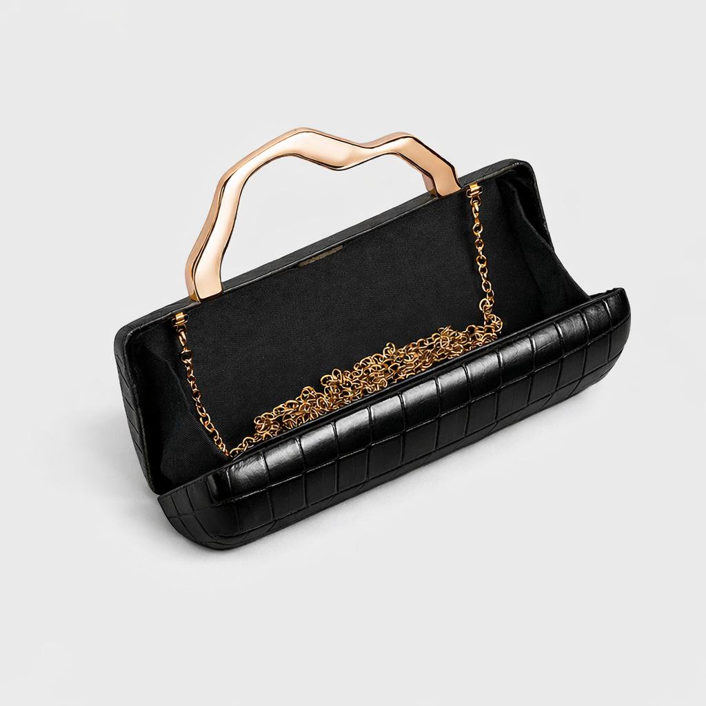 Crossbody PU Gold Fashion Shoulder Bag – European & American Styled Evening Bag