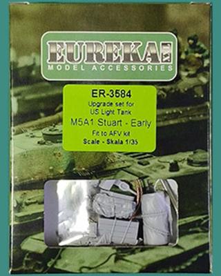 Eureka XXL WWII American M5A1 Stuart Light Tank Upgrade Set AFV Plastic Model Parts 1/35 (Early Model) (for Club) ER-3584 (Military)