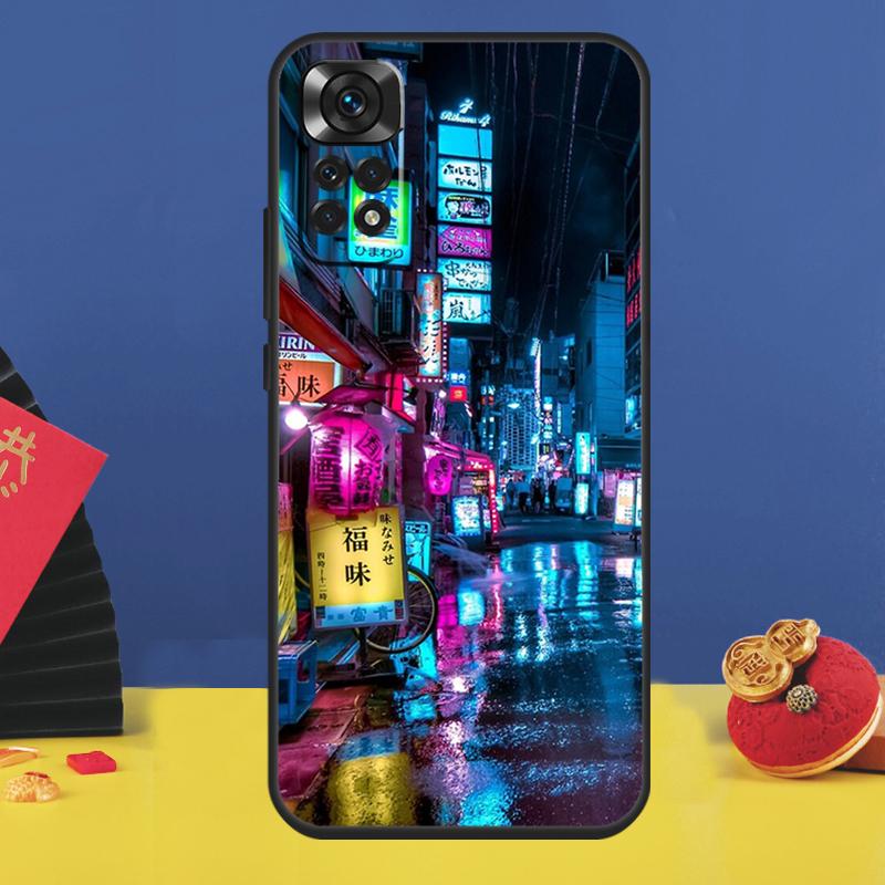

Чехол для телефона Неоновый Токио Ночью для Xiaomi Redmi Note 14 Pro 13 11 9 10 12 15 Pro Plus 10C 12C 13C 14C 15C Redmi Note 15 5G